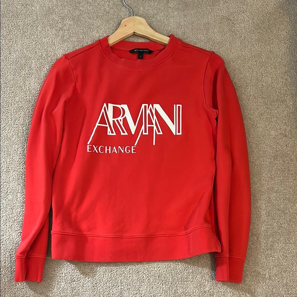Armani Exchange Bold Red Crewneck